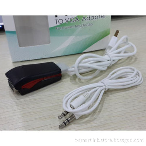 HDMI to VGA adapters/with audio output/with DC 5V, charging, 1080P, 165MHZ/1.65Gbps